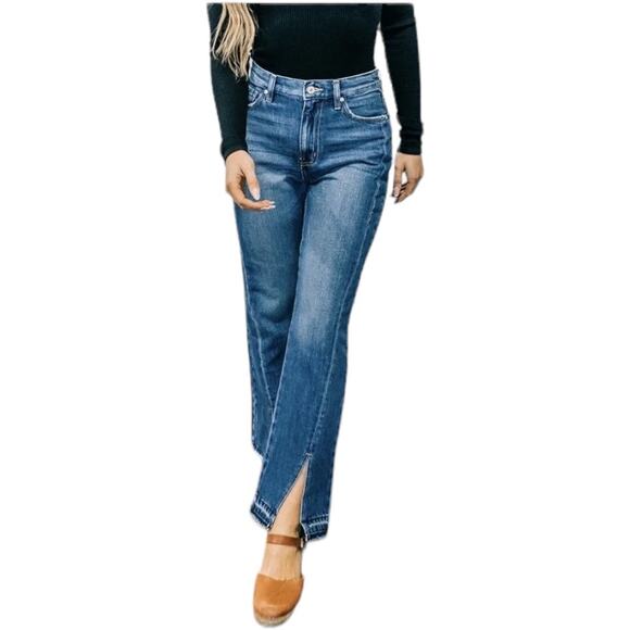 Kancan Women's Jeans Vintage 90s SZ 9 /28 Kick Pleat Blue High Rise Wide Leg NEW - Picture 3 of 16